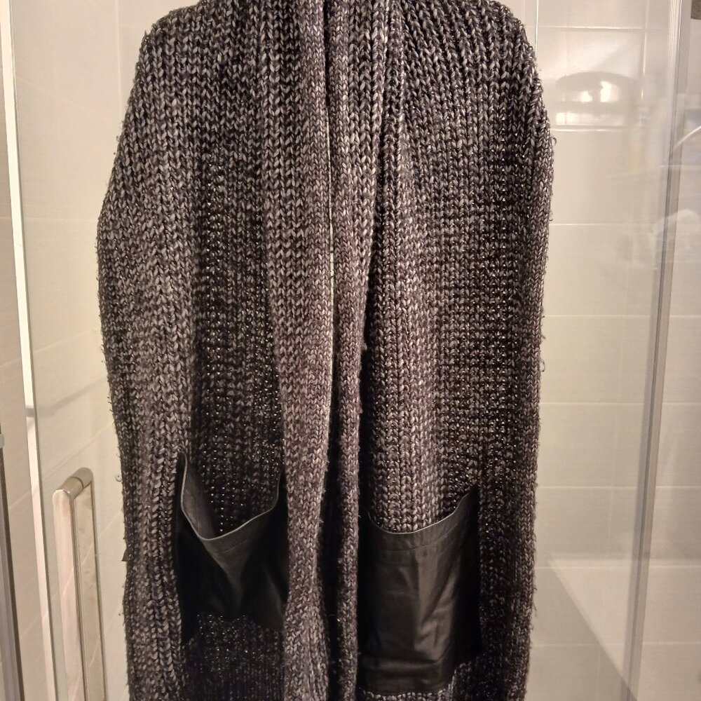 Alexander Wang Knit & Leather Scarf